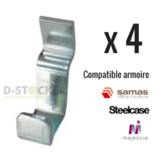 Taquets métalliques pour étagères réglables x4 - Déstockage professionnel d'occasion à petit prix
